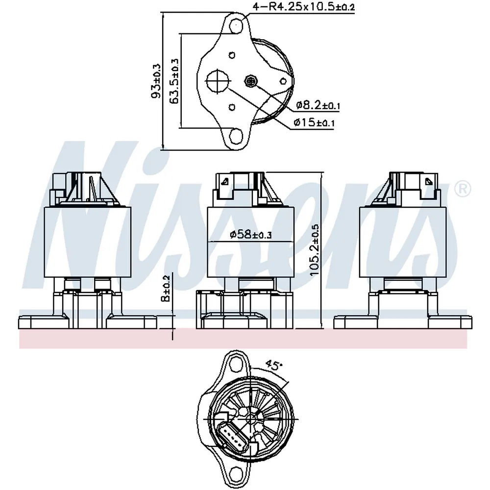 Клапан EGR OPEL ASTRA G 98- NISSENS 98187