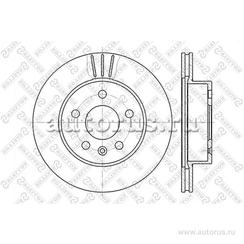 Диск тормозной передний MB VITO ALL 95> STELLOX 60203335V_SX