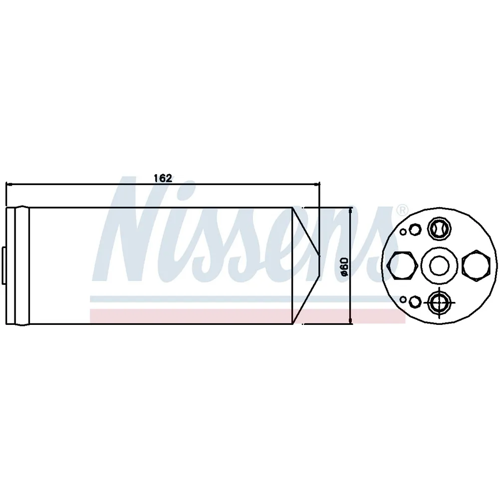 Осушитель кондиционера MAZDA 323 F 98-04, 323 S 98-04, 626 V 97-02, NISSENS 95345