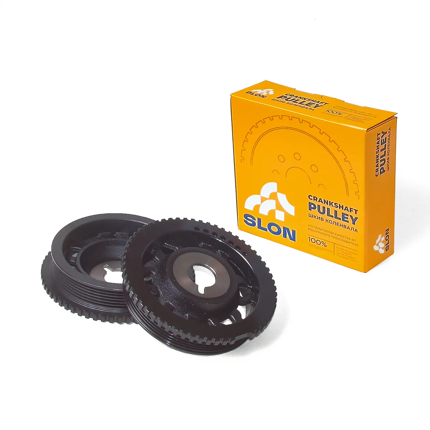 Шкив коленвала ВАЗ-2110-12 инж. 16 кл. с демпфером чугун. SLON 2112-1005060-25