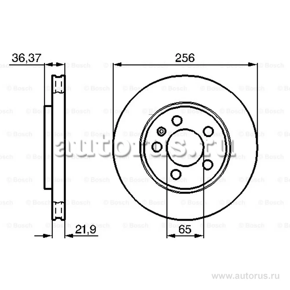 Диск тормозной задний BOSCH 0 986 478 482