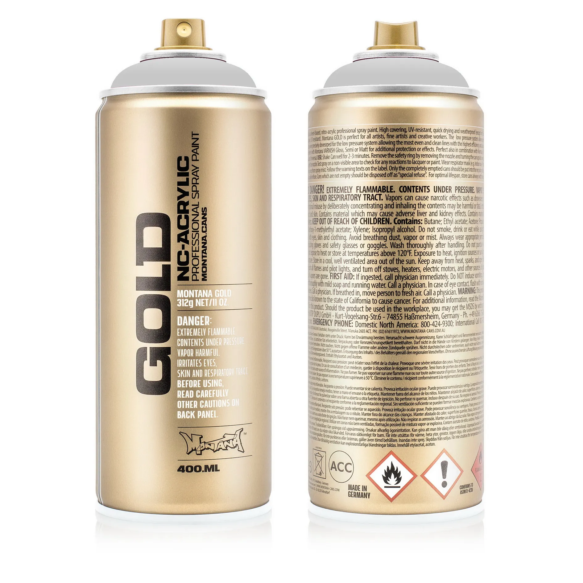 Краска GOLD серая стена MONTANA CANS G7020