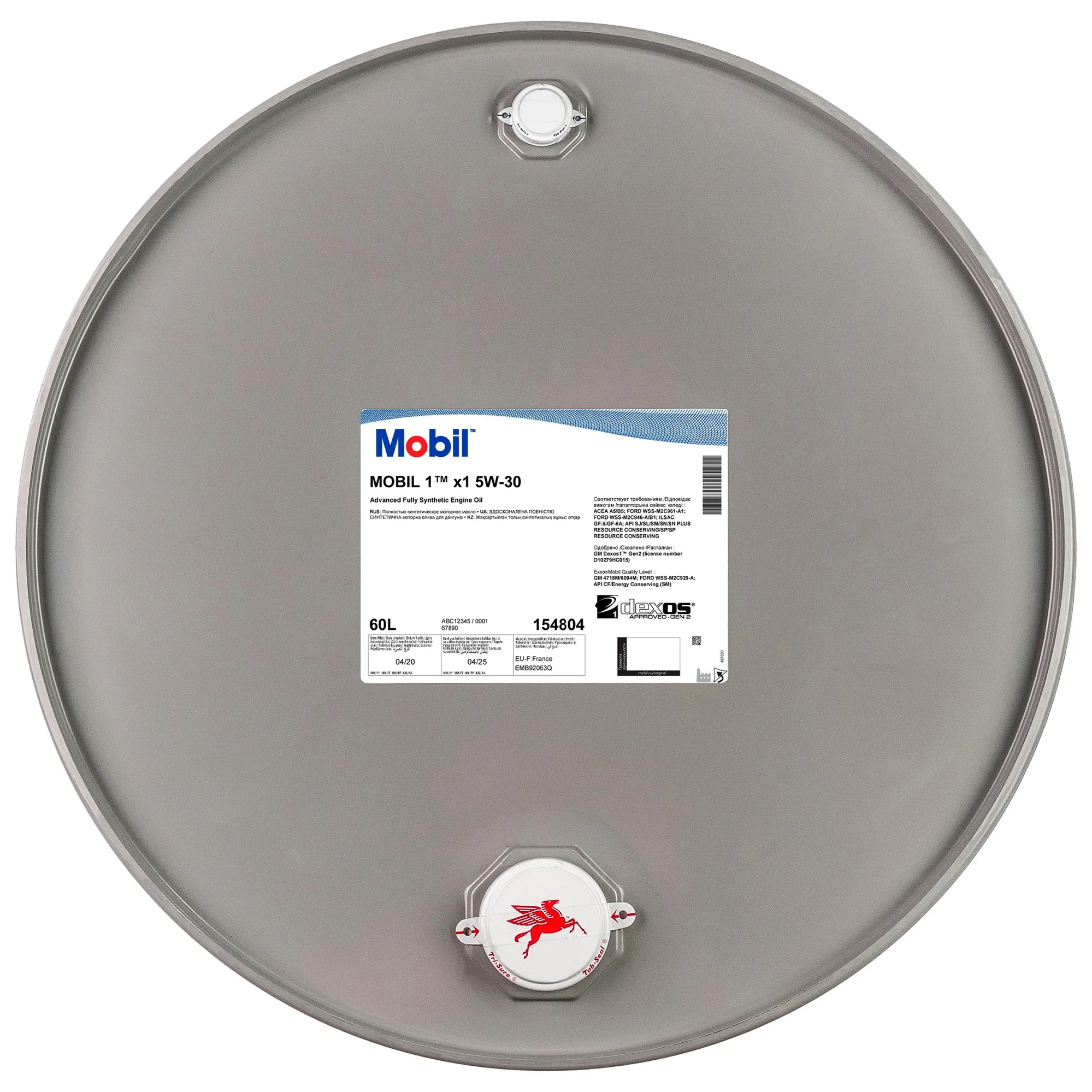 Масло моторное MOBIL 1 X1 5W-30 синтетическое 60 л 154804