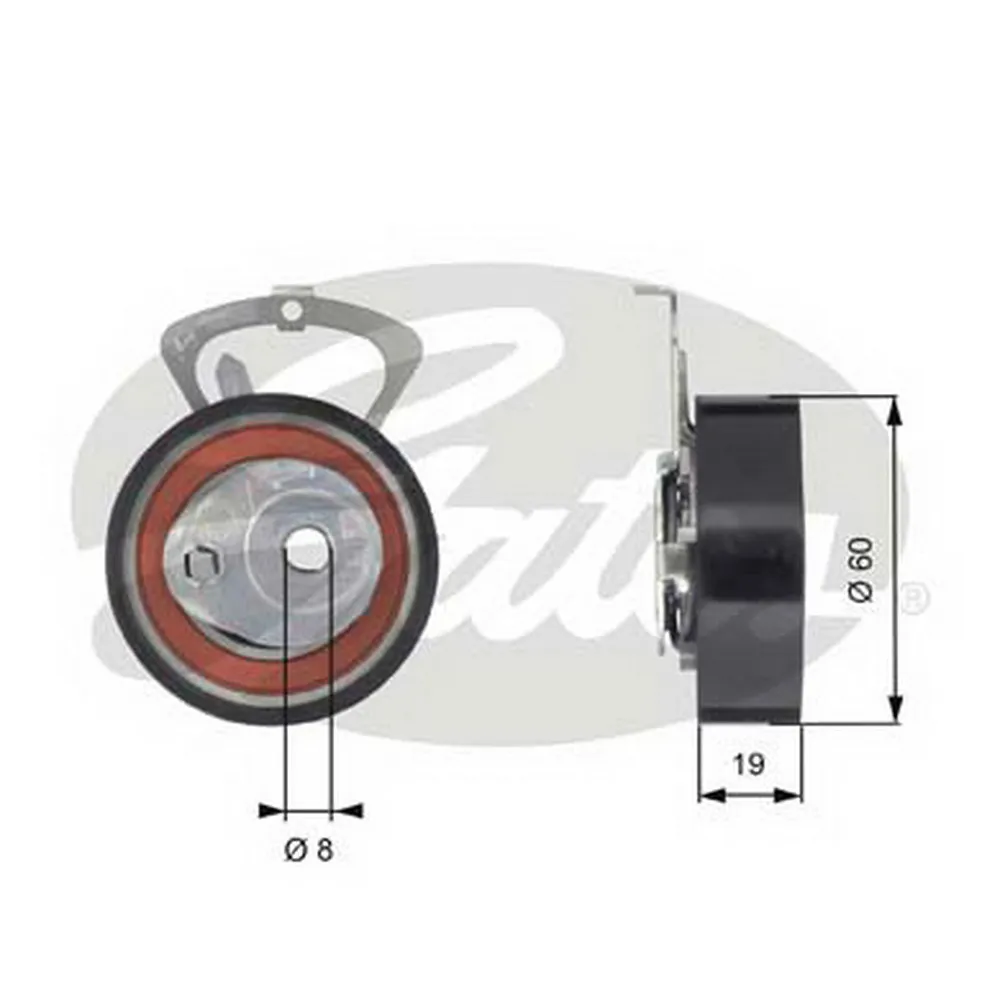 Ролик натяжной ремня ГРМ GATES T43140
