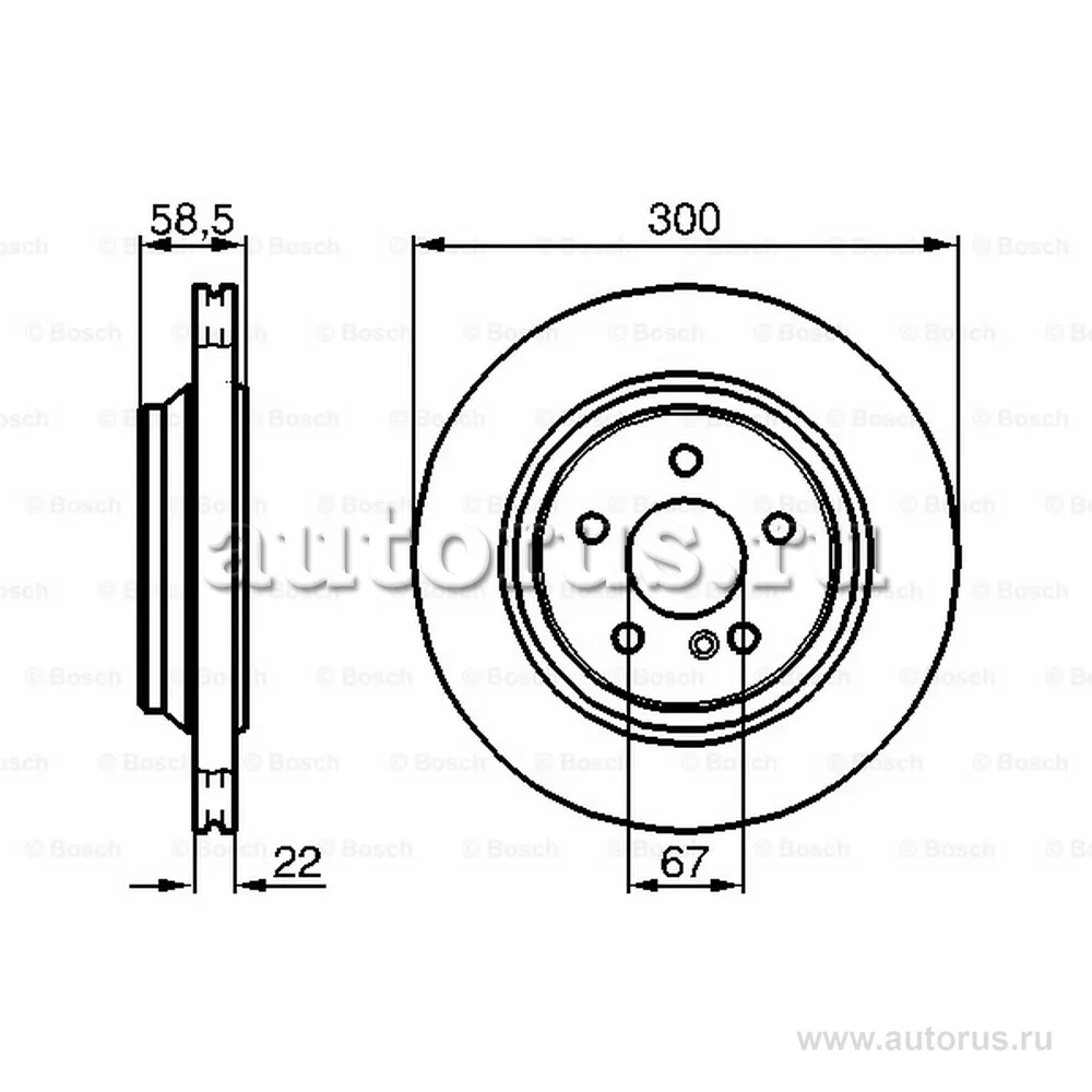 Диск тормозной задний BOSCH 0 986 478 473
