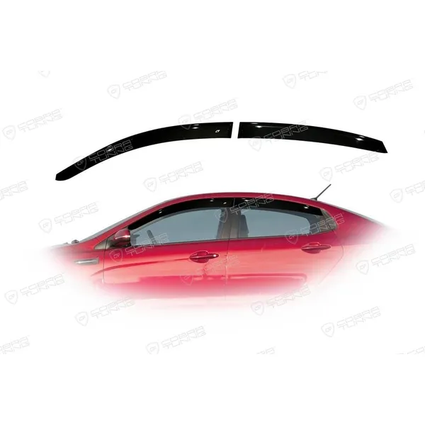 Дефлектора на окна Kia Rio III Sd 2010/K2 Sd 2011EuroStandard деф.окон Cobra Tuning KE12610