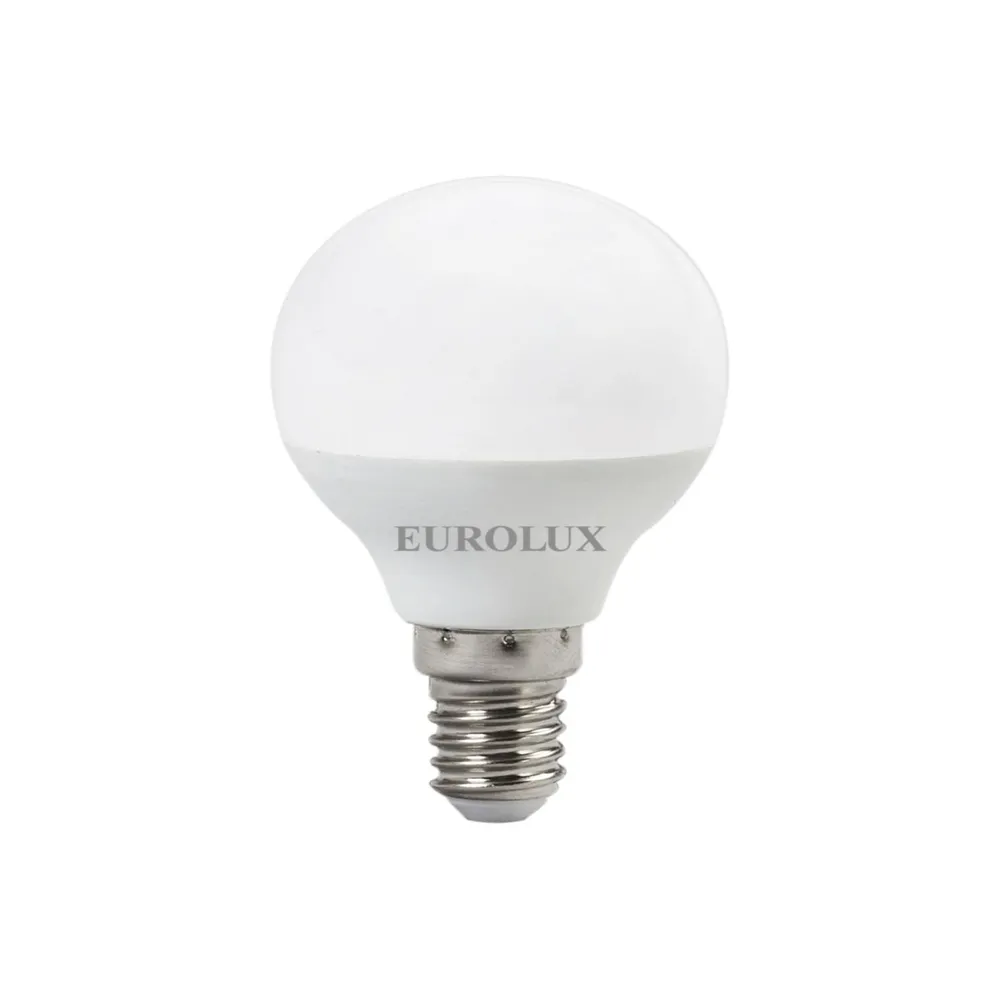 Лампа светодиодная LL-E-G45-7W-230-2,7K-E14 (шар, 7Вт, тепл., Е14) Eurolux 76/2/5