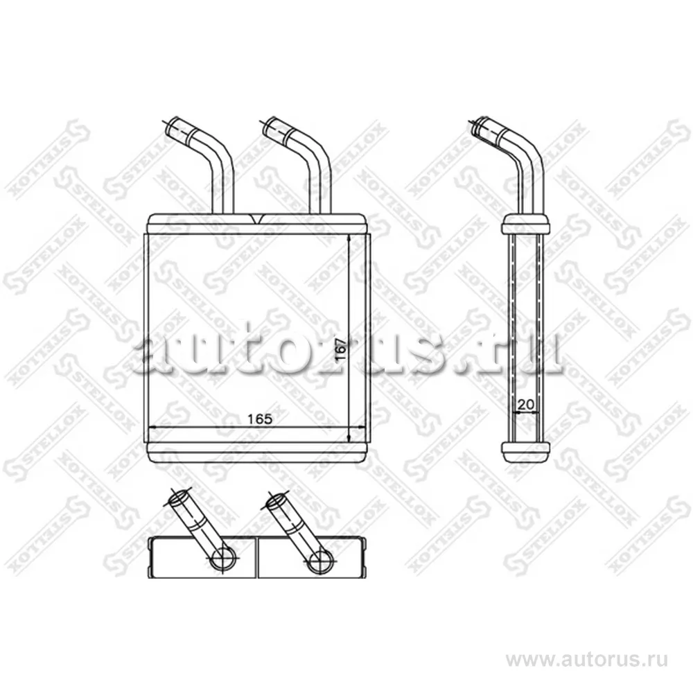 Радиатор печки KIA Rio all 00-05 STELLOX 10-35123-SX