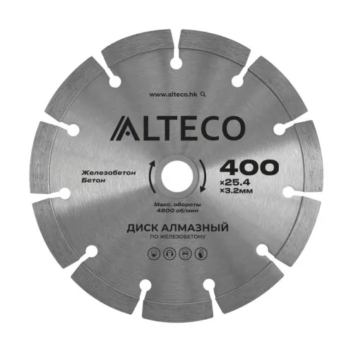 Диск алмазный по железобетону ALTECO 400x25.4x3.2 мм ALTECO 66491