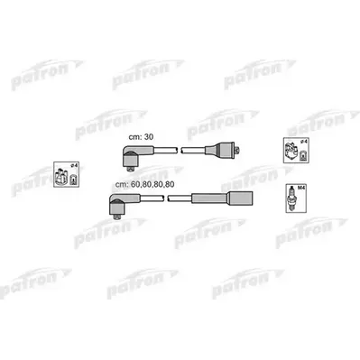 Комплект проводов зажигания ABU2 AUDI: 100 82-90, 100 AVANT 82-90, 80 86-91, C PATRON PSCI1012