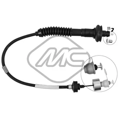 Трос сцепления 206 DS HDI 90CV (CH. …9457) AUTOMATIC Metalcaucho 80013