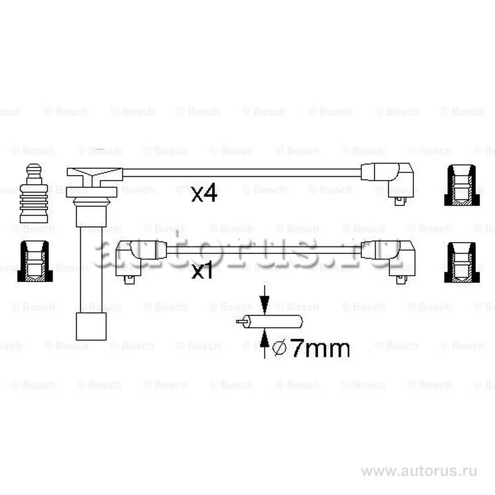Комплект высоковольтных проводов BOSCH 0986356703