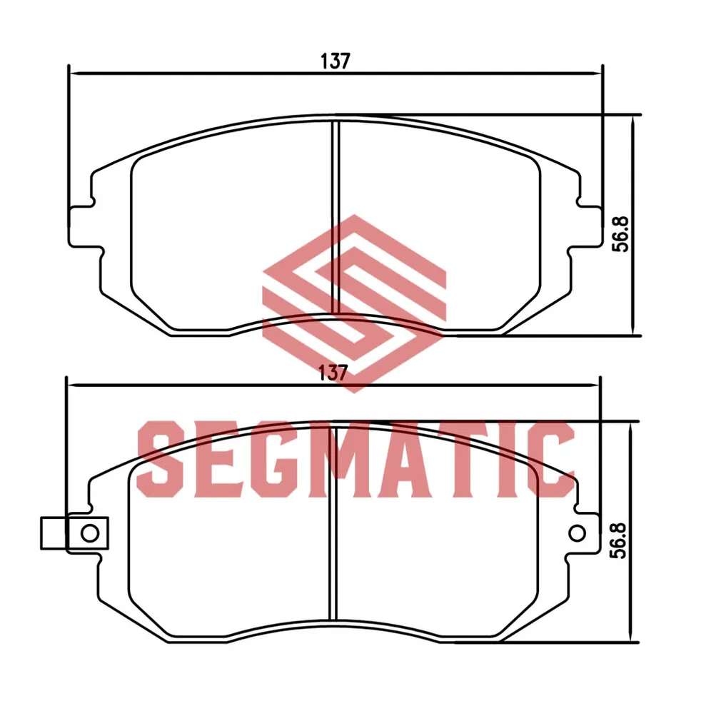 Колодка торм диск пер Subaru Forester 2.0 2010-; Subaru Forester 2.0 2013-; Subaru Forester 2.0 2008- SEGMATIC SGBP2588