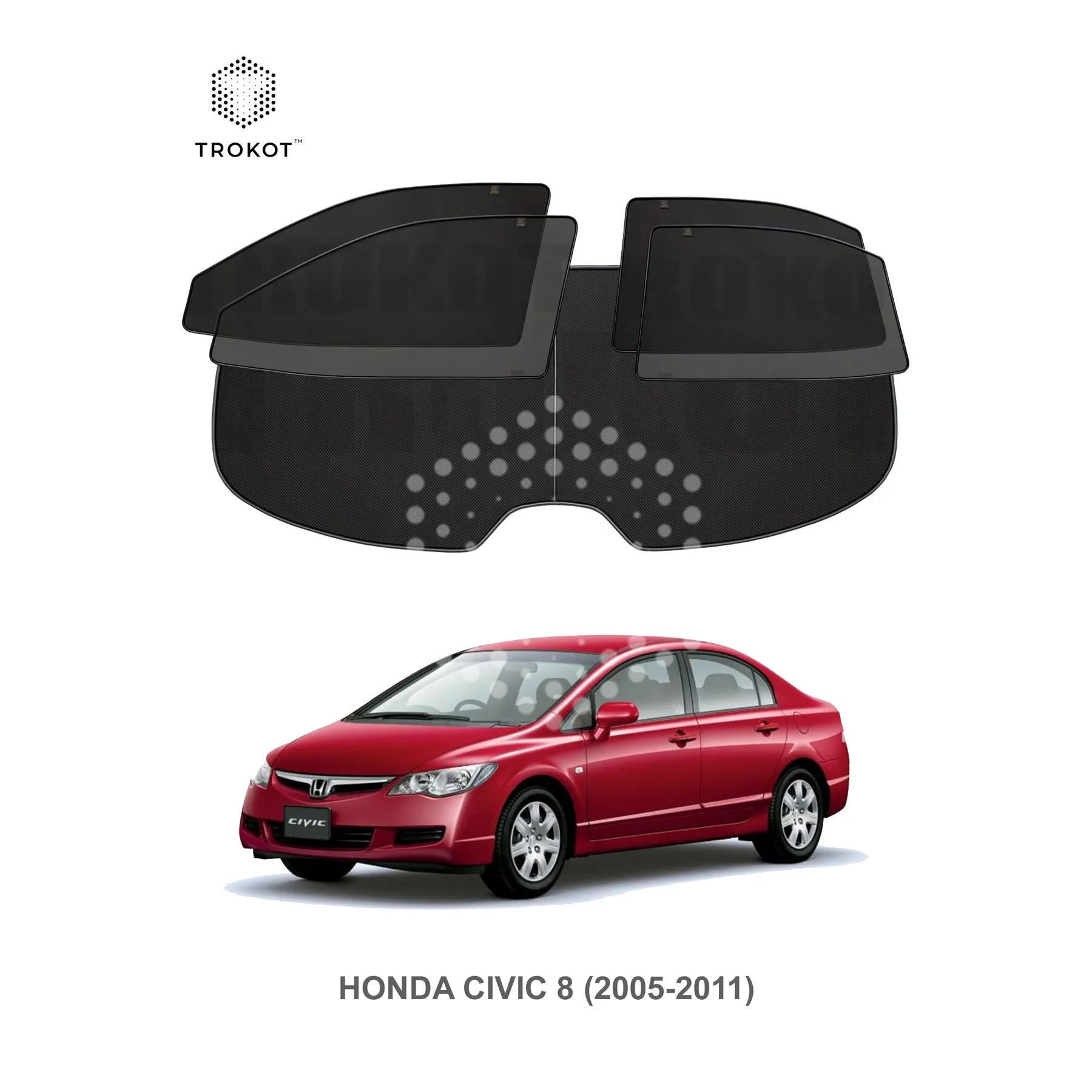 Полный комплект из 5 экранов Honda Civic (8) (2005-2011)