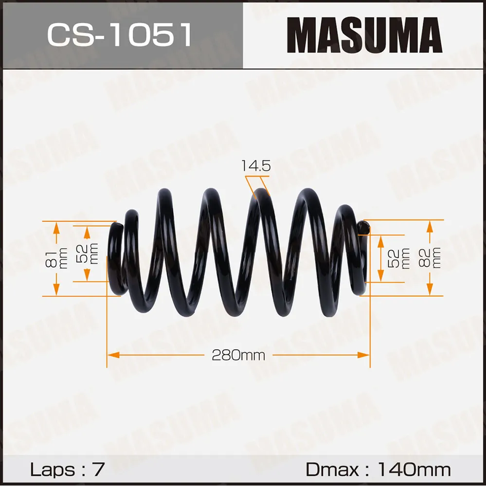 Пружина задняя TOYOTA PROBOX MASUMA CS-1051
