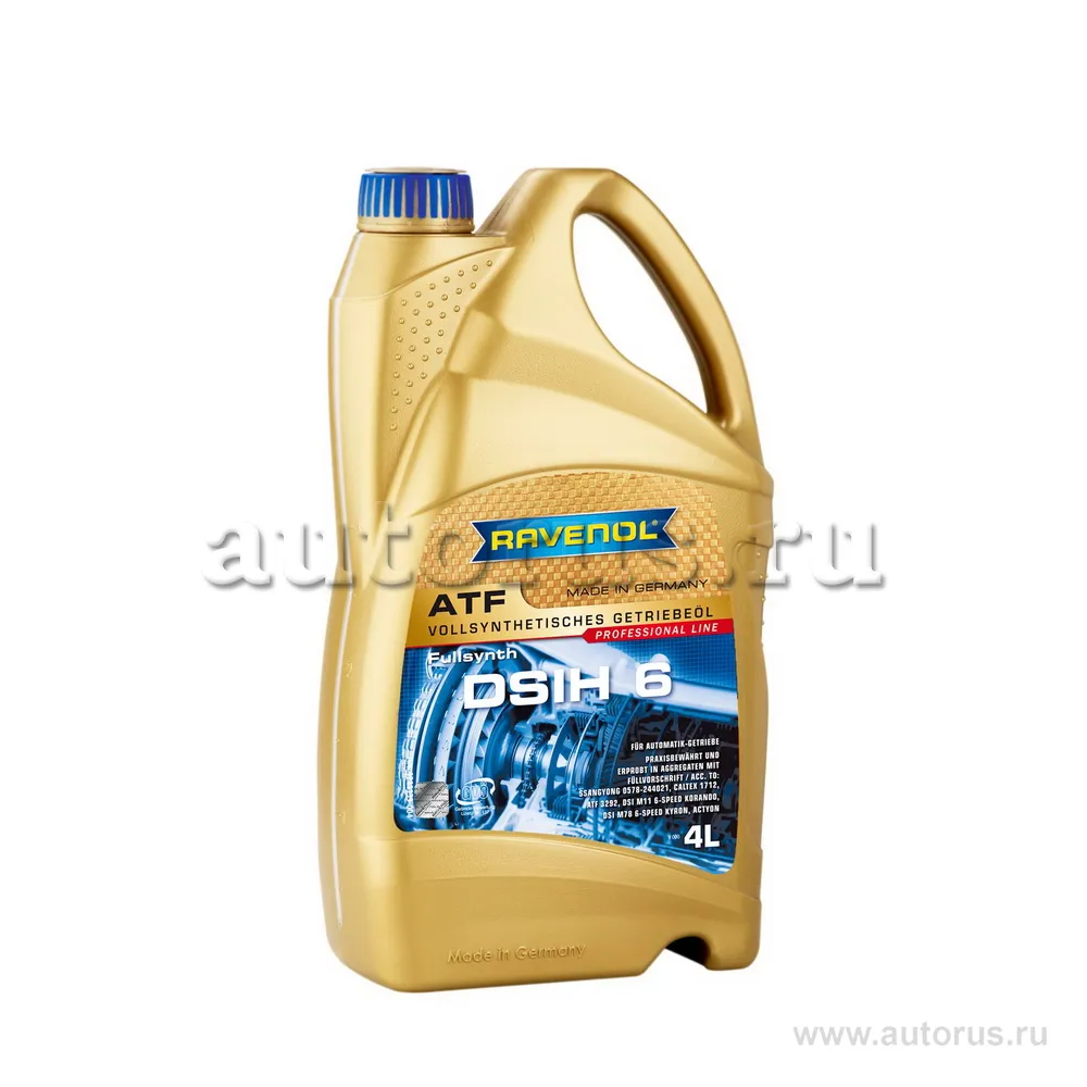 Трансмиссионное масло RAVENOL ATF DSIH 6 (4л) new 1211133-004 (4014835803787)
