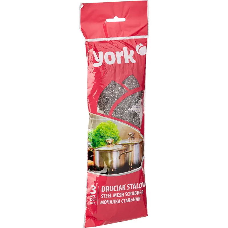 Губки YORK из нерж.стали 3шт/уп 739684