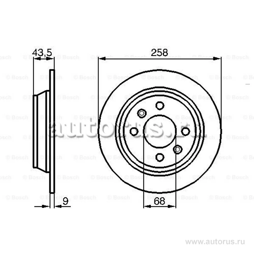 Диск тормозной задний BOSCH 0 986 478 374
