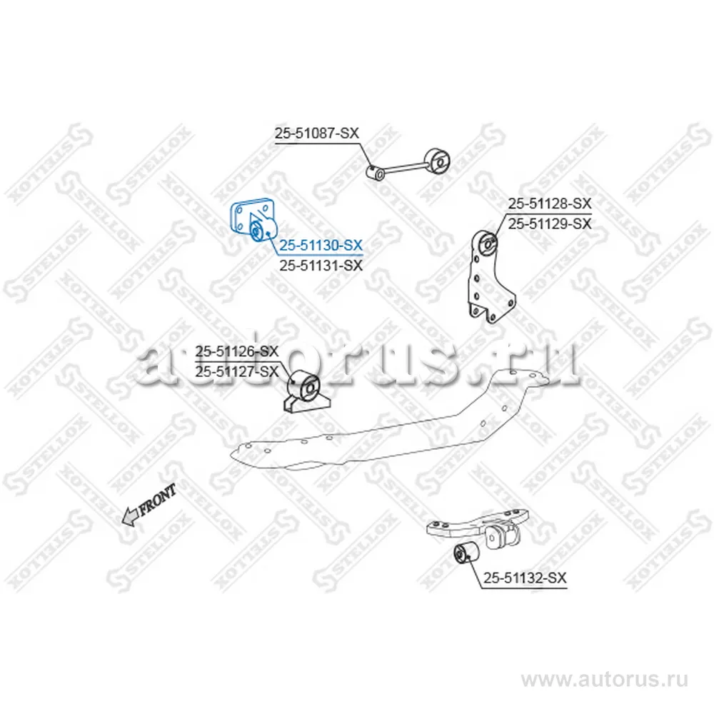 Подушка ДВС п.Hyundai S Coupe 90 АКПП STELLOX 2551130_SX