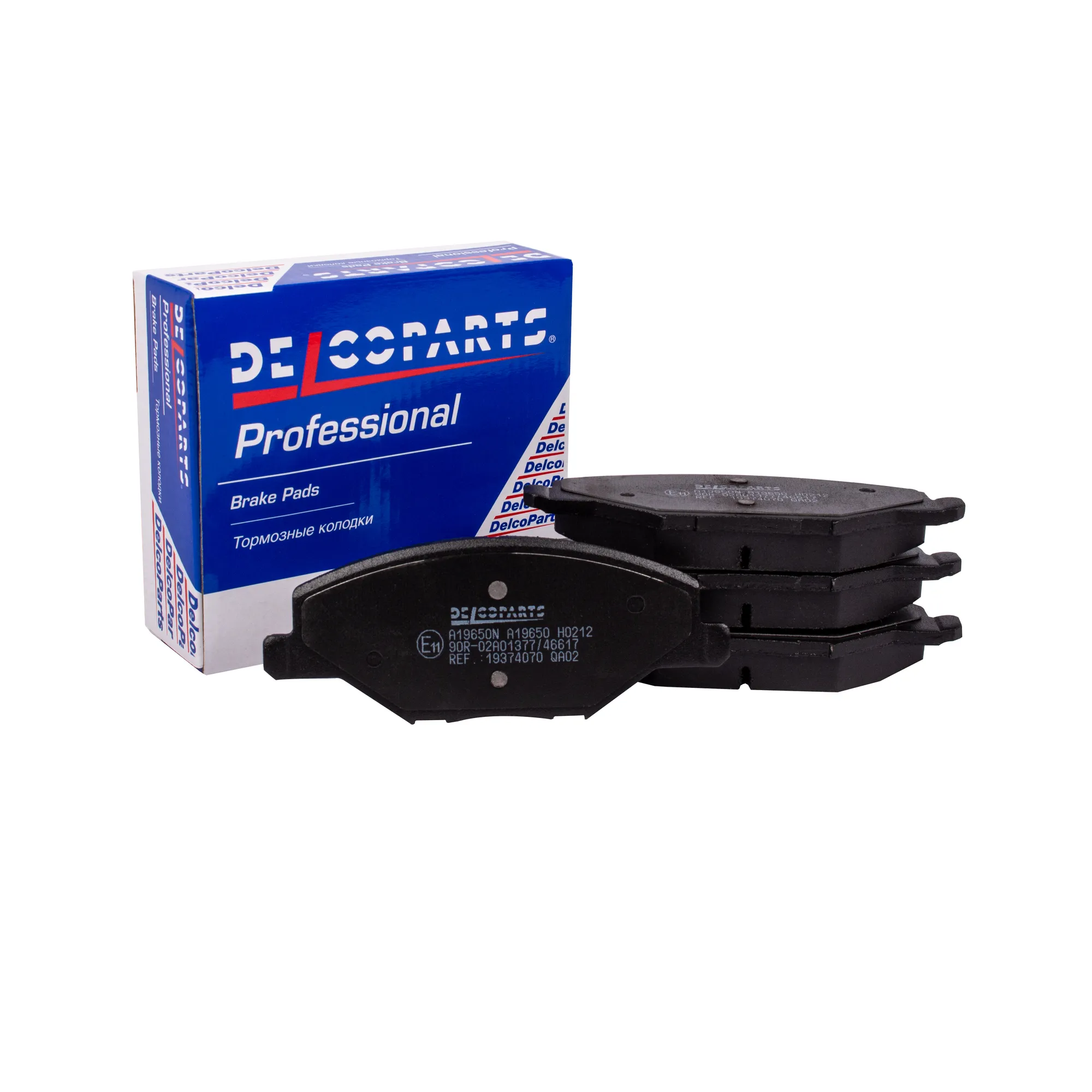 Колодки тормозные передние VW POLO DelcoParts 19374070