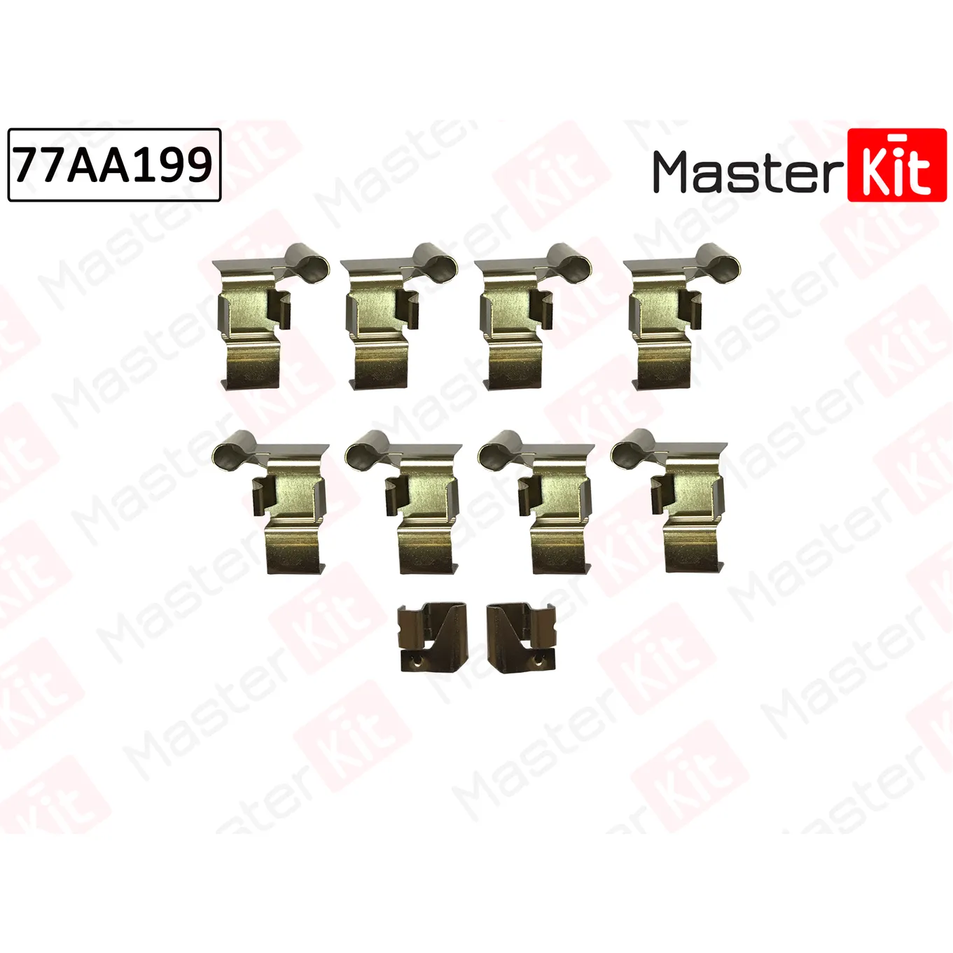 Комплект установочный тормозных колодок перед. Toyota HIACE IV (_H1_, _H2_) 1995 - MASTERKIT 77AA199