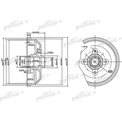 Барабан тормозной задн OPEL: CORSA A TR 82-93, CORSA A хечбэк 82-93, PATRON PDR1115