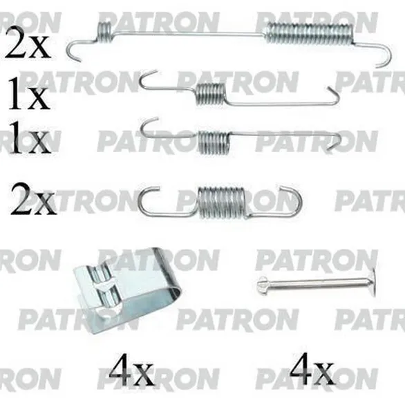 Комплект монтажный тормозных колодок барабанных HYUNDAI: GETZ (TB) 02- PATRON PSRK0138