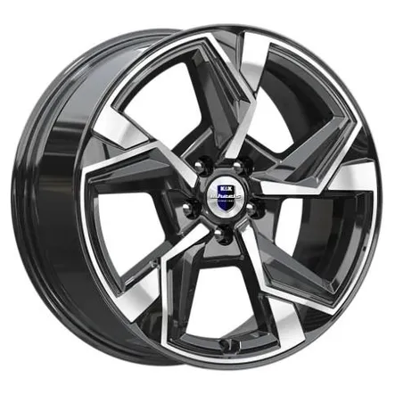 Диск литой R18 7.5J 5x114.3/60.1 ET35 КИК Кайан Алмаз черный 79060