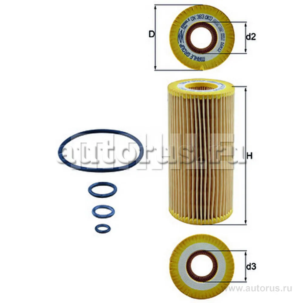 Фильтр масляный MB M275/277/279/285 (картридж) KNECHT/MAHLE OX 383D