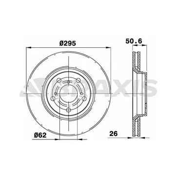 Диск тормозной BRAXIS AE0258