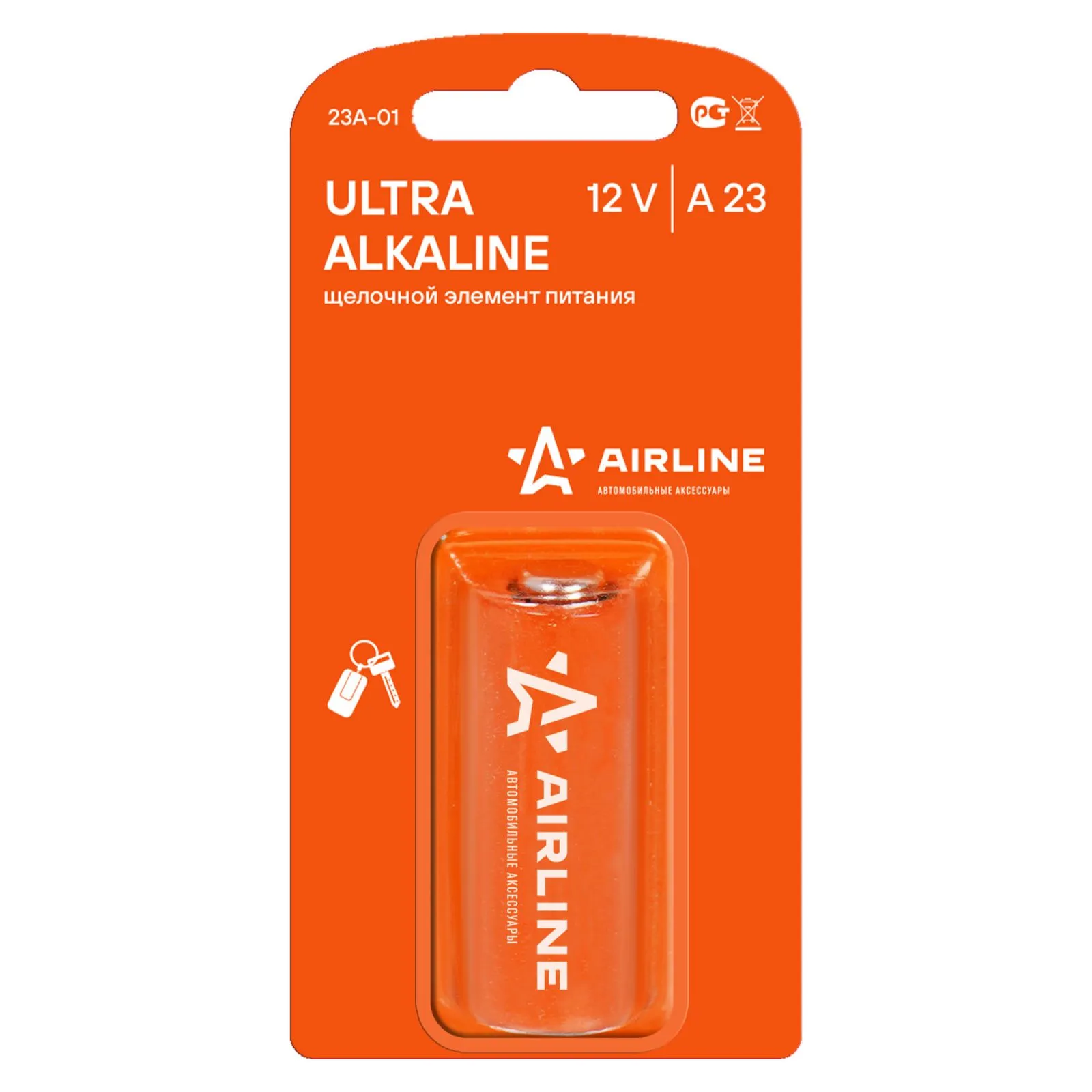Батарейка алкалиновая AIRLINE Ultra Alkaline A23 12V (1 шт) 23A-01