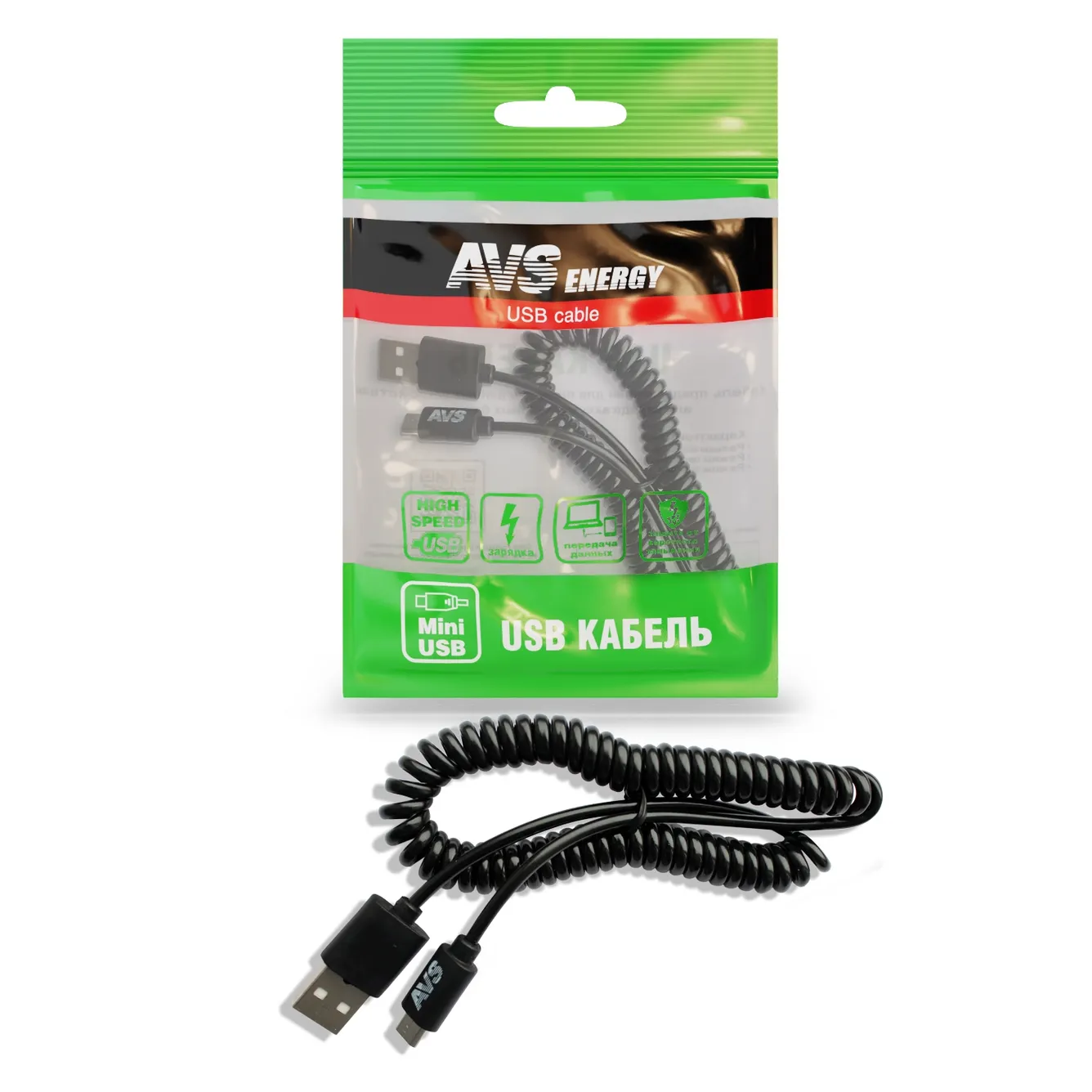 Кабель mini USB (2 м, витой) MN-32 AVS A78884S