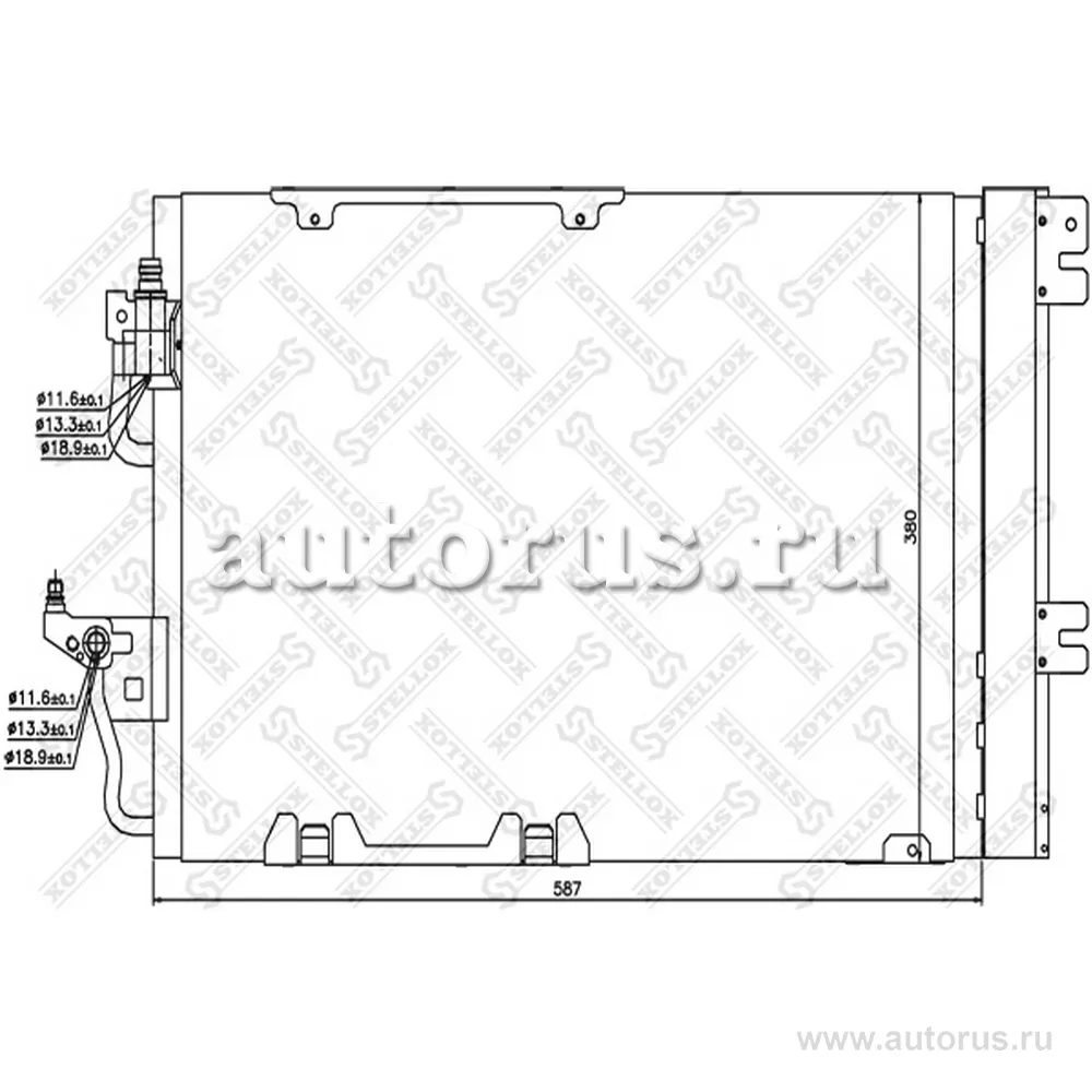Радиатор конд. Opel Astra STELLOX 10-45019-SX