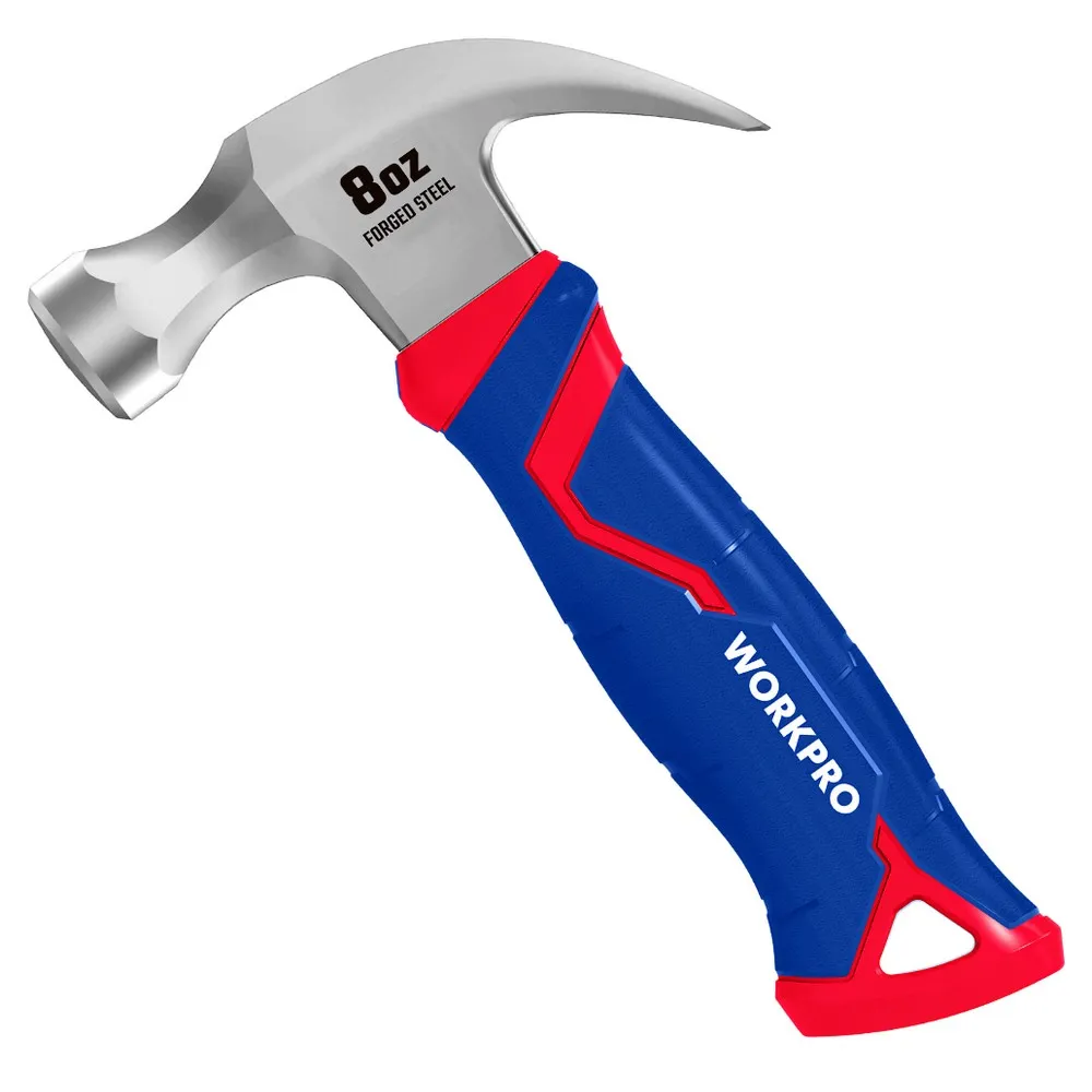 Молоток столярный с фиберглассовой рукояткой 225гр короткий WP241008 WORKPRO WORKPRO WP241008