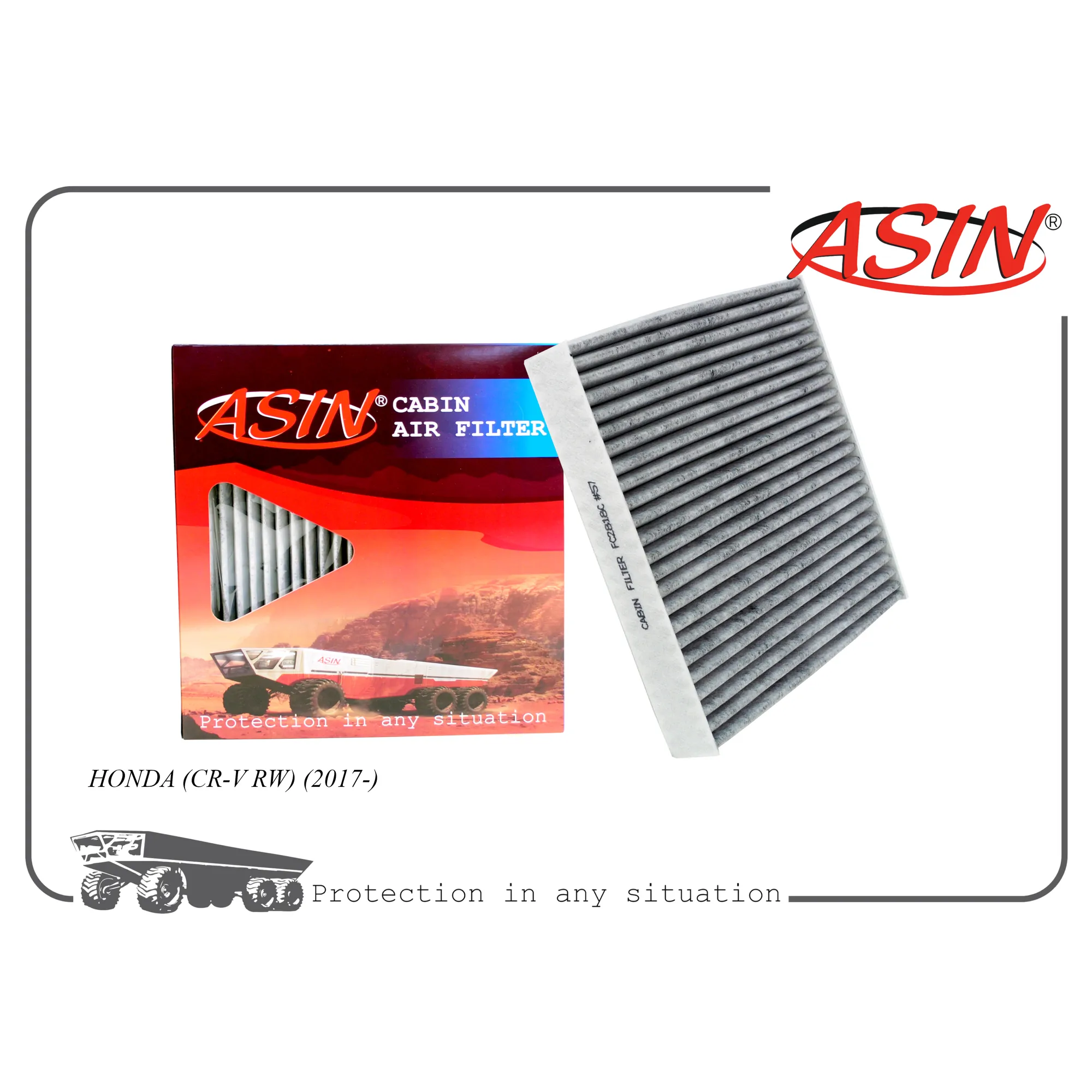 Фильтр салонный 80291-TF3-E01/ASIN.FC2818C (угольный) ASIN ASIN ASINFC2818C