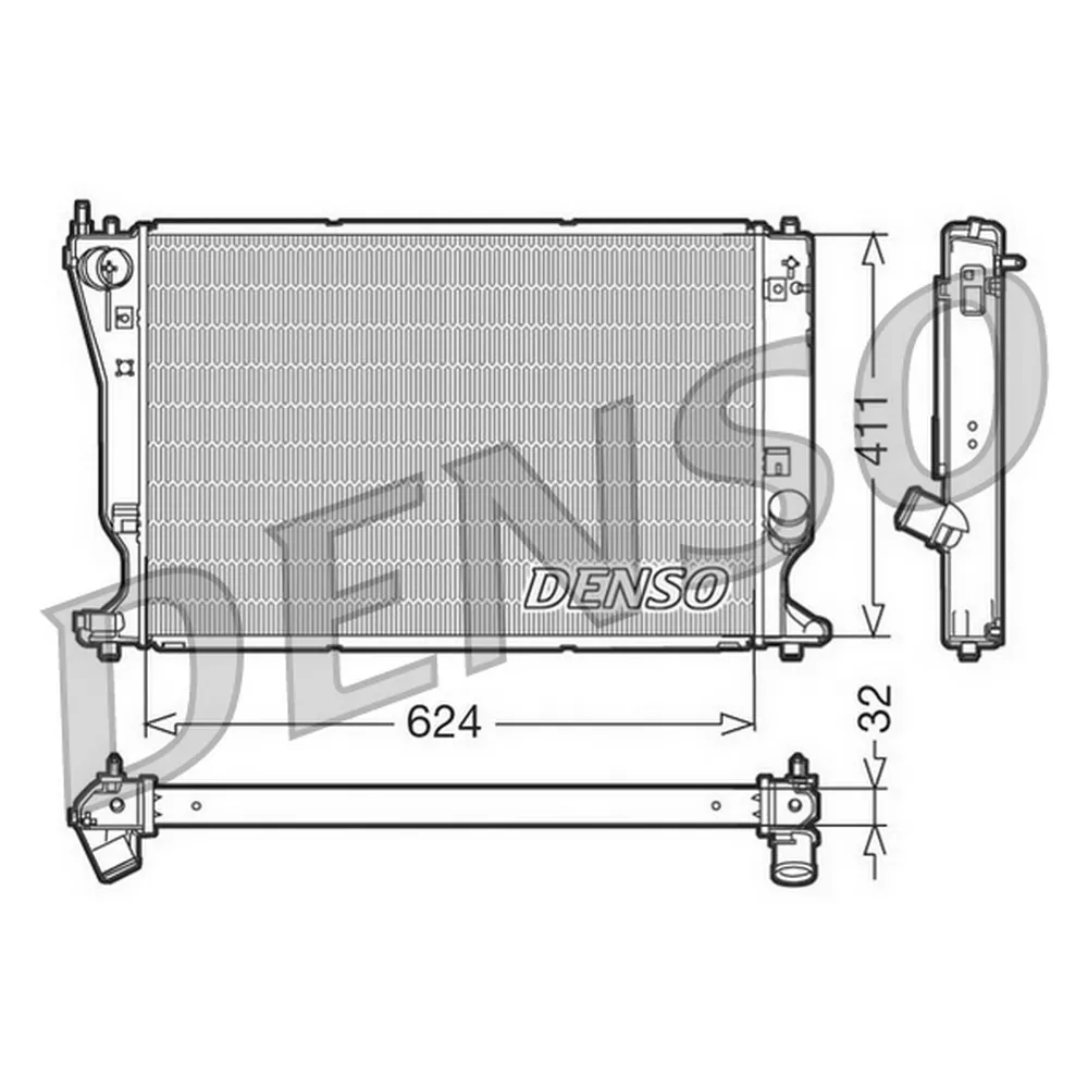 Радиатор системы охлаждения TOYOTA: AVENSIS (T25) 2.0 D-4D/2.2 D-4D/2.2 D-CAT 03 - , AVENSIS седан ( Toyota Avensis/Corolla Verso 2 DENSO DRM50032
