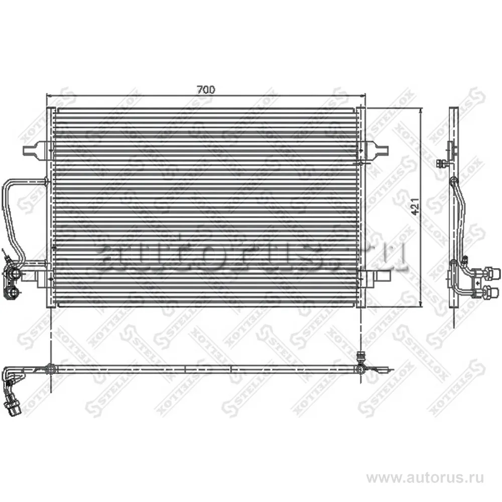 Радиатор конд. Audi A8 2.8-4.2 94 STELLOX 1045072_SX