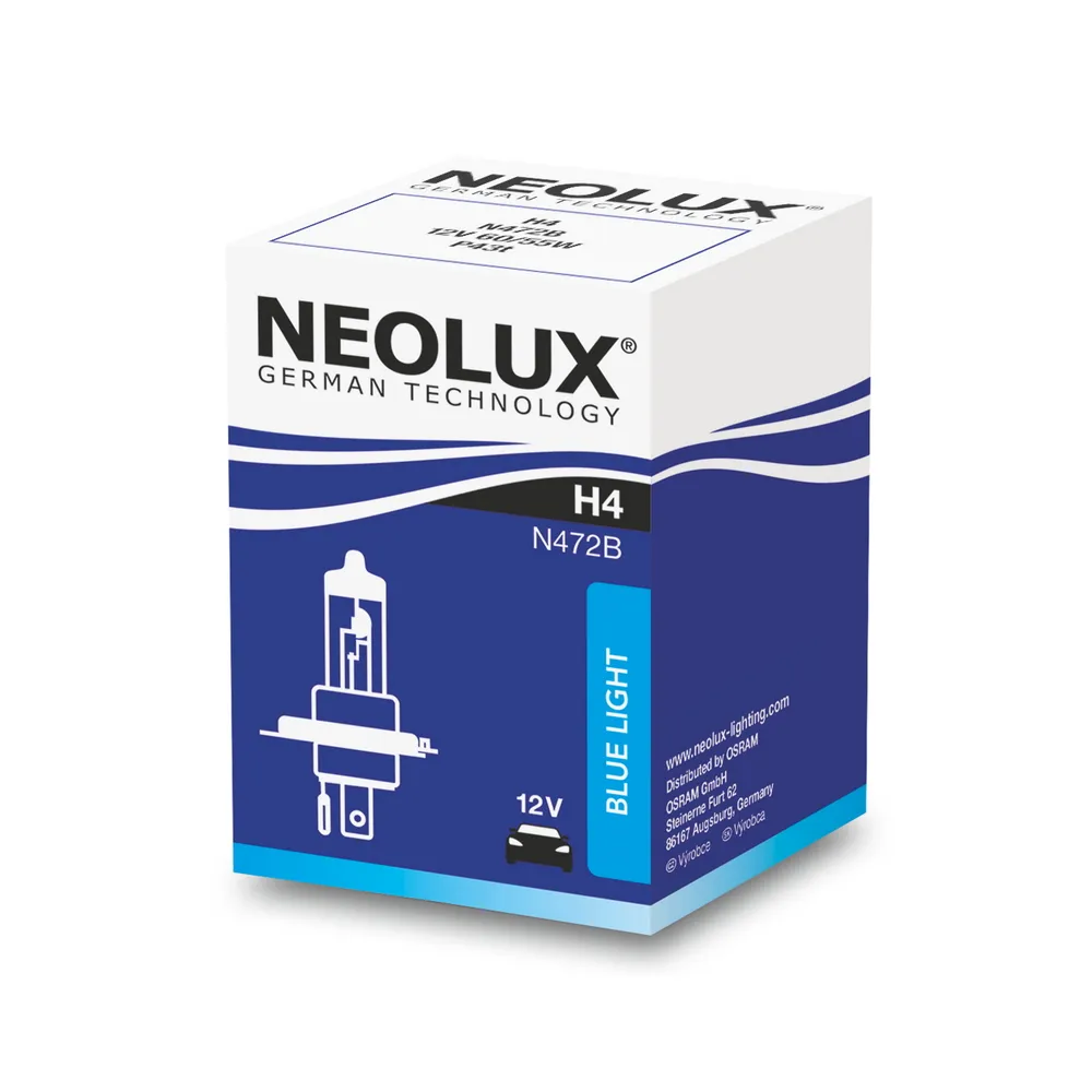 Лампа 12V H4 60/55W P43t NEOLUX HAMMER 1 шт. DUOBOX N472B