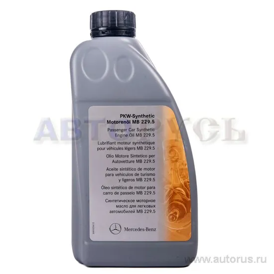 Масло моторное MERCEDES-BENZ МВ 229.5 5W-40 синтетическое 1 л A000 989 83 01 AAA6