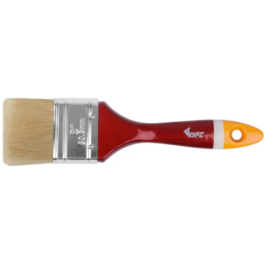 Кисть флейцевая Мастер, натур. щетина, деревянная ручка 2 (50 мм) КУРС 00835 фото