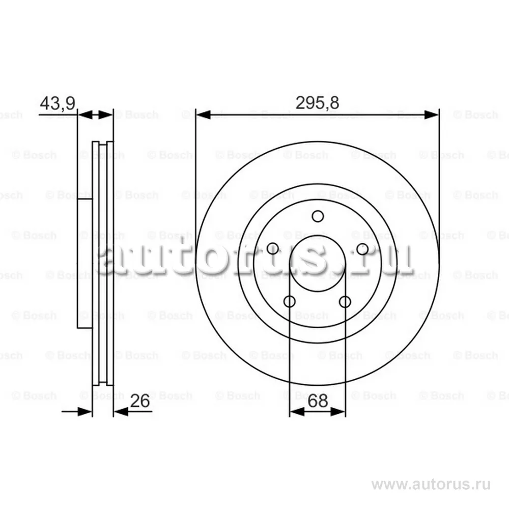 Диск тормозной передний PREMIUM-2 BOSCH 0 986 479 R89