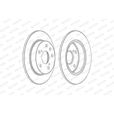 Диск тормозной задний с покрытием SUZUKI SWIFT IV 10->/SX4 S-CROSS 13->/VITARA 15-> FERODO DDF 2493C