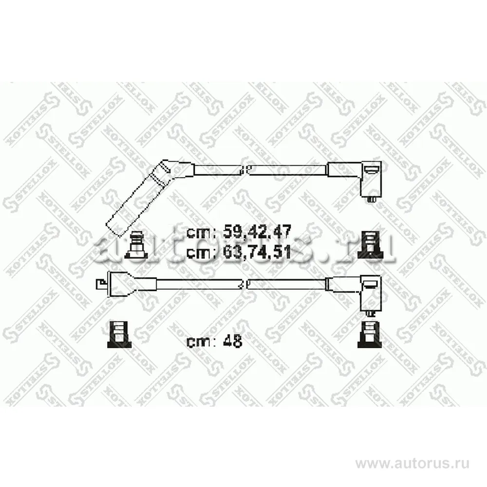 К-кт проводов 7 пров. Chrysler/Plimouth Voyager 3.0 95> STELLOX 10-38206-SX