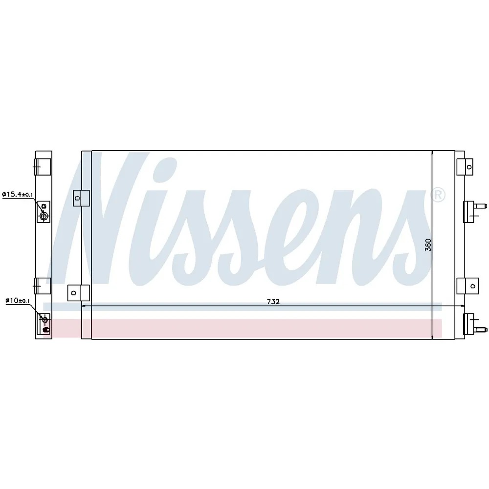 Радиатор конд NISSENS 94553