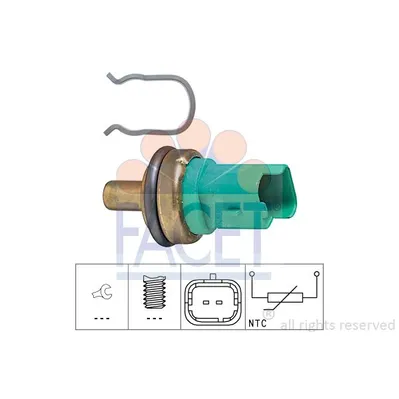 Датчик темп. охл. жидкости Citroen/Pegeot 2.0 HDI зеленый FACET 7.3292
