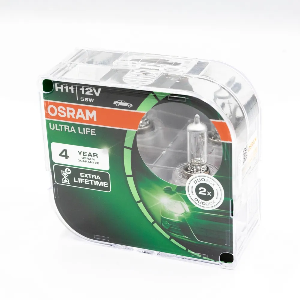 Лампа 12V H11 55W PGJ19-2 OSRAM ULTRA LIFE 2 шт. DUOBOX 64211ULT-HCB