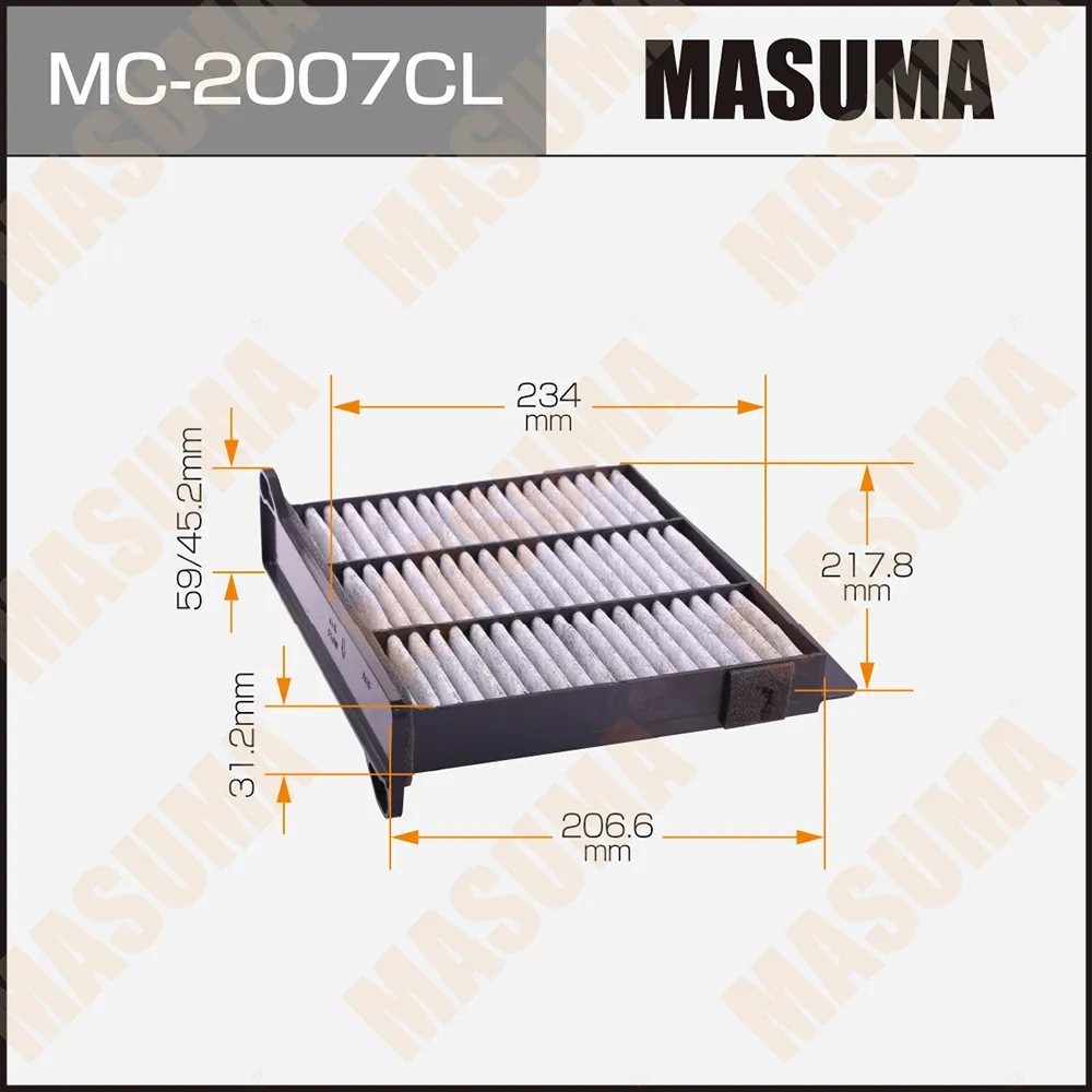 Фильтр салонный (угольный) MITSUBISHI AIRTREK MASUMA MC-2007CL