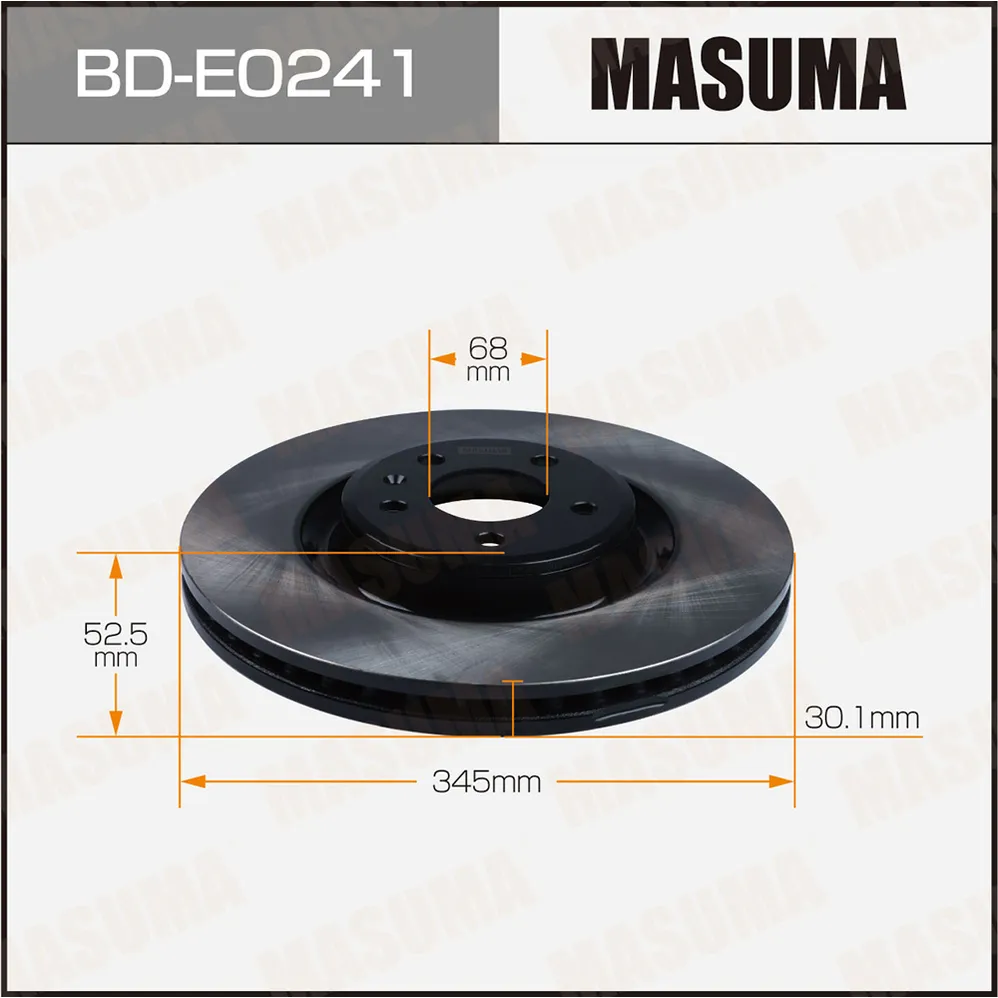 Диск тормозной AUDI A5/A6 11- перед. MASUMA BDE0241