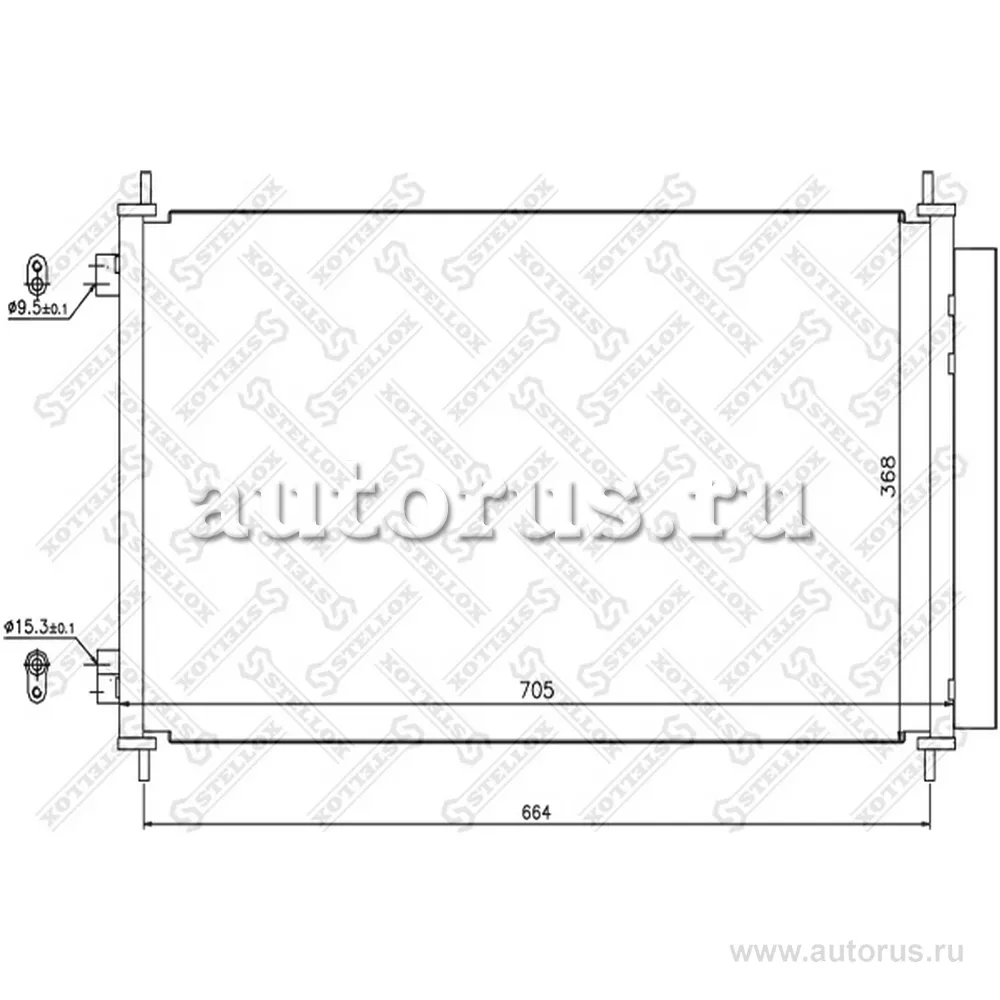Радиатор конд. Honda CR-V all 06> STELLOX 10-45171-SX
