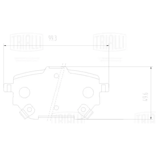 Колодки торм. для а/м Toyota Corolla (19-) диск. зад. (PF 2467) TRIALLI PF 2467